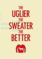 Ugly sweater Christmas card created by Nifty Cards