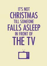 Christmas TV card created by Nifty Cards