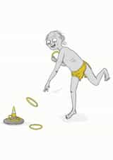 Five Gold Rings Gollum Christmas Card created by Chloe illustrates