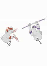 Two Turtle Doves Christmas Card 1001 created by Chloe illustrates