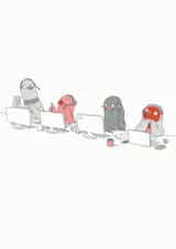 Four Calling Birds Christmas Card created by Chloe illustrates