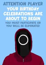 Squid Game Birthday Card created by The Foxy Lemon Co.