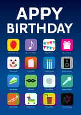 Appy birthday card created by Graham Birch