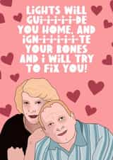 Pete & Dawn Valentine's Day Card created by The Foxy Lemon Co.