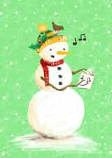 Christmas Carol Snowman created by Rebecca Bagley