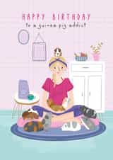 Happy Birthday Guinea Pig Lady Card created by Little Stringers