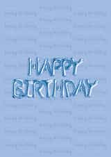 Baby Blue Happy Birthday Helium Balloons Card created by Kayenaat