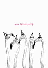 Here for the Party - Flamingo Birthday Card created by Catherine Bamber