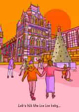Let's hit the ice ice baby... Christmas card. created by Freya Niamh Design