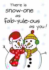 Fab-yule-ous Snowmen Christmas Card created by fizzi jayne