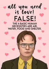 Dwight schrute love card! created by Swish & Scribble