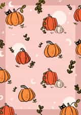 Cute Pumpkins Greeting Card created by Anja Richards Art