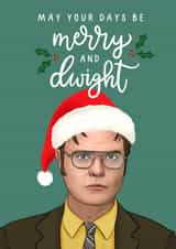Dwight schrute Christmas card. created by Swish & Scribble