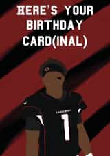 Arizona Cardinal Pun Birthday Card created by MinimalistSport