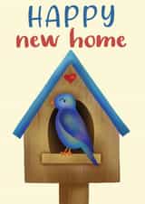 Cute Birdhouse New Home Card - Bluebird - Happy New Home created by Juliana Costa