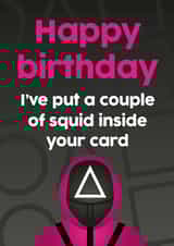 Funny Squid Games themed birthday card - TV series - Netflix created by Tiger Feet Creations