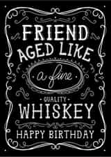 Friend Jack Daniels Whiskey Happy Birthday Card created by la la la Designs