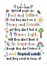 Special People - Positivity and Thank You Card created by And You Can Quote Me