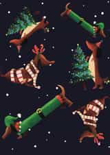 Sausage Dog Christmas Party created by Flockadoodle