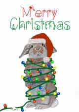 Merry Christmas Bunny Card created by The Warren Creations