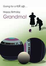 Grandma Bowling Birthday card created by Jackie Ponwaye Design