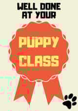 Well done at your puppy class created by Pet Milestone Cards