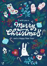 Cute christmas card with pattern created by Anna Bencic