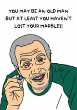 Squid Game Old Man Marbles Birthday Card created by Peabody Studio