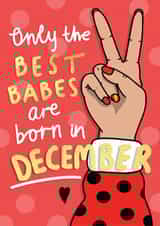 Best Babe December Card created by NICHOLA COWDERY ILLUSTRATIONS 