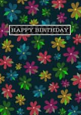 Flower power Birthday card created by VerUnique Designs