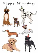 Happy Birthday dogs created by Shannon Ford