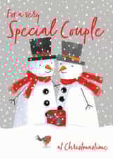 For a very Special Couple Christmas Card - Snowmen together at Christmas created by REBECCA MCCULLOCH