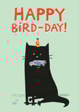 Happy Bird-day! What a lovely present from the cat.. created by Holly Newth