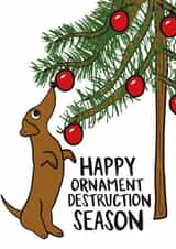 Ornament Destruction Christmas Card created by Knotty Cards