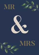 Mr & Mrs Blue Eucalyptus created by Party Piece Designs