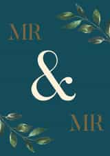Mr & Mr- Eucalyptus Emerald created by Party Piece Designs