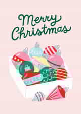 Colourful Baubles Merry Christmas Card created by Jacqui Lee