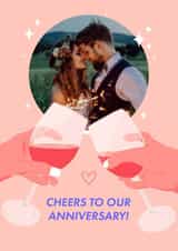 Personalised Anniversary Photo Card created by Leah Chong - Leah Design - Anniversary Cheers