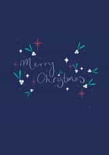 Merry Christmas Handwritten Festive Card created by Brightapril Art