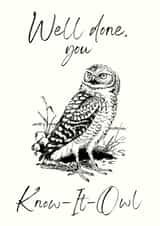 Know-It-Owl Congratulations Card created by Lilac Hailstorm
