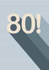 80! Celebrate everything with this modern 80th Card created by Amy Munro