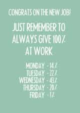 Always give 100% New Job card created by Hey Bungalow Designs