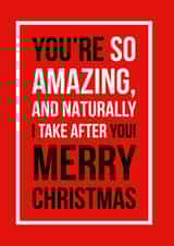 Cheeky red amazing Christmas card created by See-saw Cards