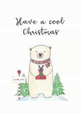 Cute Polar Bear, North Pole. Present created by Beloved Creations