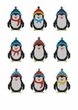 Cross Stitch Penguins created by Tickle and Thread