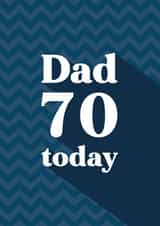 Dad 70 today created by Quinton cards