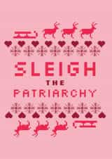 Sleigh the Patriarchy Christmas Card created by whimsical AF