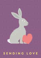 Thinking of You and Sending Love Rabbit card created by X, Y & Z Design