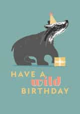 Badger Lover Birthday Card created by X, Y & Z Design