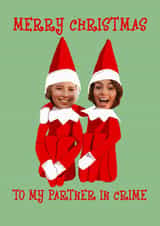 Personalised Christmas Photo Card created by @squiggleinthecity - Elf partner